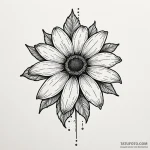 Rudbeckia (black-eyed susan), symbolizing enc… — эскиз тату (№1750193096_0, 17.06.2025 20:44) — Tatufoto.com