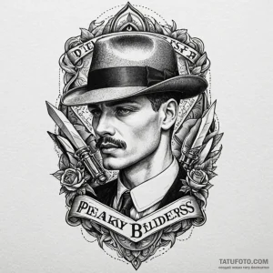 The peaky blinders' razor blade cap, tattoo f... - эскиз тату (№1750193873_0, 17.06.2025 20:57) — Tatufoto.com