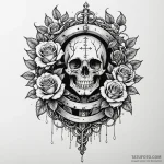 Ethereal chain crushing bone gate, ink illust… — эскиз тату (№1750194410_0, 17.06.2025 21:06) — Tatufoto.com