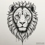 Lion gaze piercing shadows, concept art for t… — эскиз тату (№1750198063_0, 17.06.2025 22:07) — Tatufoto.com