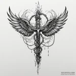 Burning wings chained to ice, concept art for… — эскиз тату (№1750198511_0, 17.06.2025 22:15) — Tatufoto.com