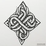 Gordian knot, either tied or being cut, tatto… — эскиз тату (№1750198725_0, 17.06.2025 22:18) — Tatufoto.com