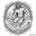 Poseidon, wrathful, commanding a tsunami, tat… — эскиз тату (№1750198920_0, 17.06.2025 22:22) — Tatufoto.com