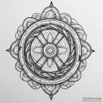 Atomic serpent around nuclear core, ink illus… — эскиз тату (№1750202467_0, 17.06.2025 23:21) — Tatufoto.com