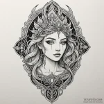 Hallowed relic beneath burning sky, artistic… — эскиз тату (№1750203380_0, 17.06.2025 23:36) — Tatufoto.com
