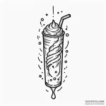 Health bar from a video game, half full, ink… — эскиз тату (№1750205916_0, 18.06.2025 00:18) — Tatufoto.com