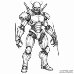 Exoskeleton armor, detailed and powerful, in… — эскиз тату (№1750206045_0, 18.06.2025 00:20) — Tatufoto.com