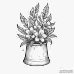 Thimble with a tiny, thriving plant growing o… — эскиз тату (№1750206820_0, 18.06.2025 00:33) — Tatufoto.com