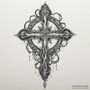 Hollow relic devouring starlight, tattoo draw... - эскиз тату (№1750207534_0, 18.06.2025 00:45) — Tatufoto.com