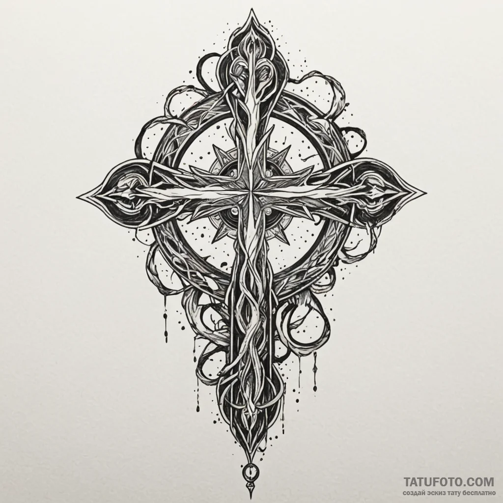 Hollow relic devouring starlight, tattoo draw... - эскиз тату (№1750207534_0, 18.06.2025 00:45) — Tatufoto.com