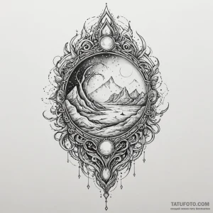 Opal vessel lost in abyss, tattoo sketch desi... - эскиз тату (№1750208831_0, 18.06.2025 01:07) — Tatufoto.com