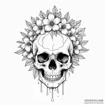 Ice flower blooming from skull, concept art f… — эскиз тату (№1750209597_0, 18.06.2025 01:19) — Tatufoto.com
