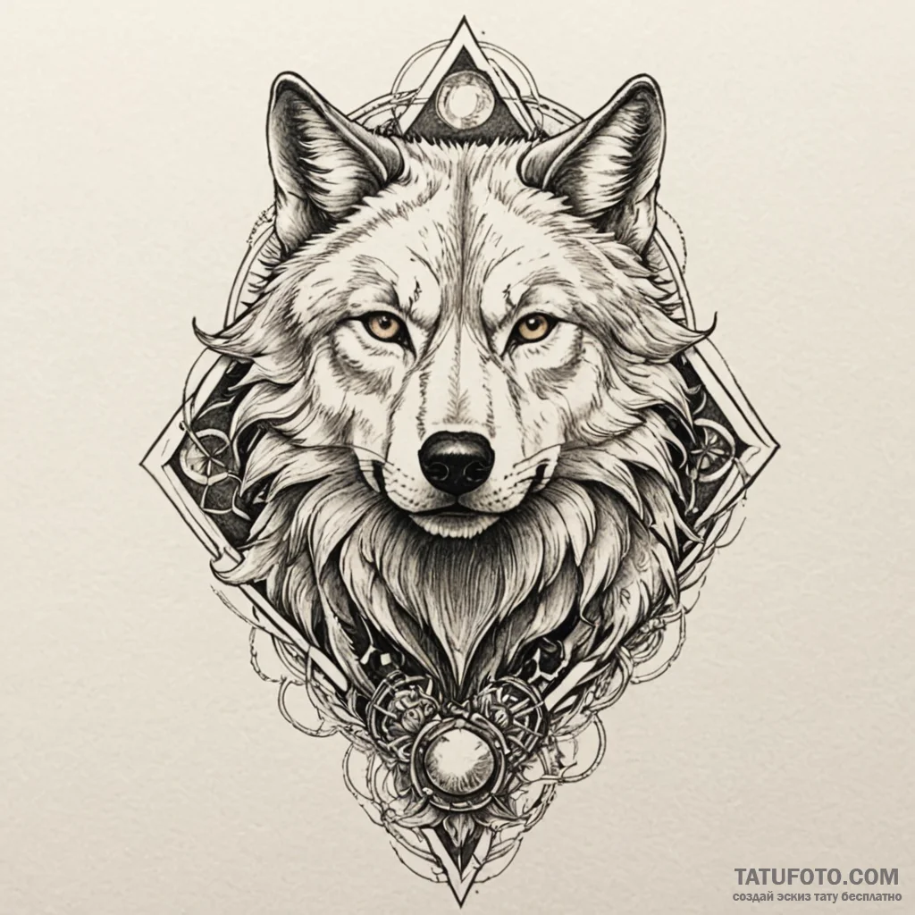 Fenrir (the wolf), tattoo sketch design, sepi... - эскиз тату (№1750209660_0, 18.06.2025 01:21) — Tatufoto.com