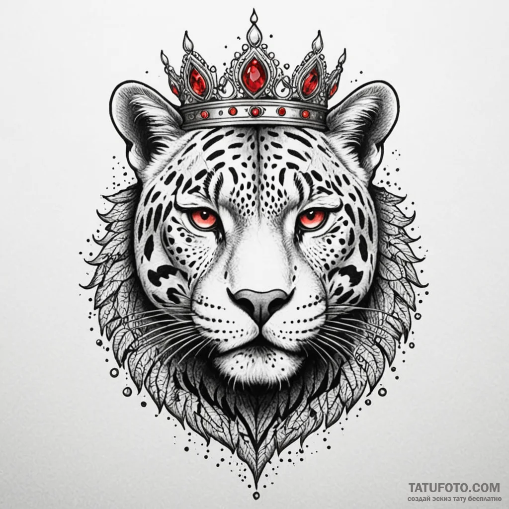 Jaguar spirit crowned with light, tattoo line... - эскиз тату (№1750212215_0, 18.06.2025 02:03) — Tatufoto.com