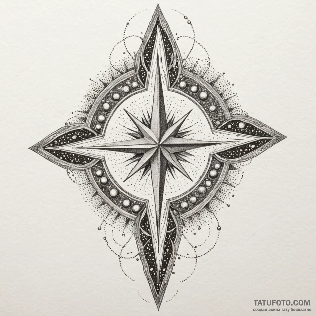 Astral blade splitting star, artistic tattoo... - эскиз тату (№1750212345_0, 18.06.2025 02:05) — Tatufoto.com