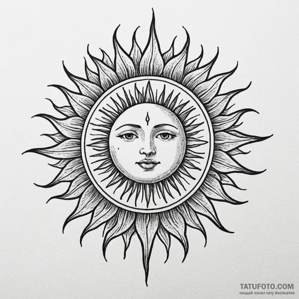 Sun - эскиз тату (№1750214778_0, 18.06.2025 02:46) — Tatufoto.com