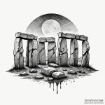 Standing stones (like stonehenge), ancient an… — эскиз тату (№1750216704_0, 18.06.2025 03:18) — Tatufoto.com