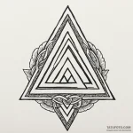 Valknut symbol, the knot of the slain, with t… — эскиз тату (№1750216769_0, 18.06.2025 03:19) — Tatufoto.com