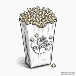 A detailed bag of popcorn, snack,, tattoo ske… — эскиз тату (№1750217799_0, 18.06.2025 03:36) — Tatufoto.com