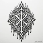 Blood rune burning through armor, tattoo flas… — эскиз тату (№1750218382_0, 18.06.2025 03:46) — Tatufoto.com