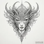 Mantis fang beneath fractured mask, artistic… — эскиз тату (№1750219541_0, 18.06.2025 04:05) — Tatufoto.com