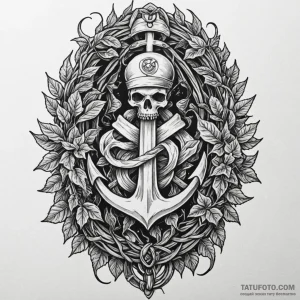 Ghostly relic bound in ivy, tattoo flash shee... - эскиз тату (№1750220186_0, 18.06.2025 04:16) — Tatufoto.com