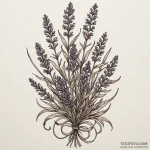 A sprig of lavender, ink illustration for tat… — эскиз тату (№1750220250_0, 18.06.2025 04:17) — Tatufoto.com