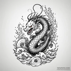 Neon sign for a noodle bar, flickering in a r... - эскиз тату (№1750222177_0, 18.06.2025 04:49) — Tatufoto.com