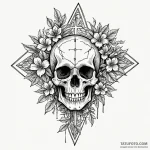 Jungle skull beneath celestial bloom, artisti… — эскиз тату (№1750223098_0, 18.06.2025 05:04) — Tatufoto.com
