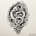 Lunar key unlocking bone gate, tattoo line ar… — эскиз тату (№1750223741_0, 18.06.2025 05:15) — Tatufoto.com