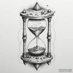 Glitching hourglass, sand teleporting from to… — эскиз тату (№1750225018_0, 18.06.2025 05:36) — Tatufoto.com