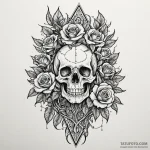 Nymph dagger beneath spectral bloom, artistic… — эскиз тату (№1750227800_0, 18.06.2025 06:23) — Tatufoto.com