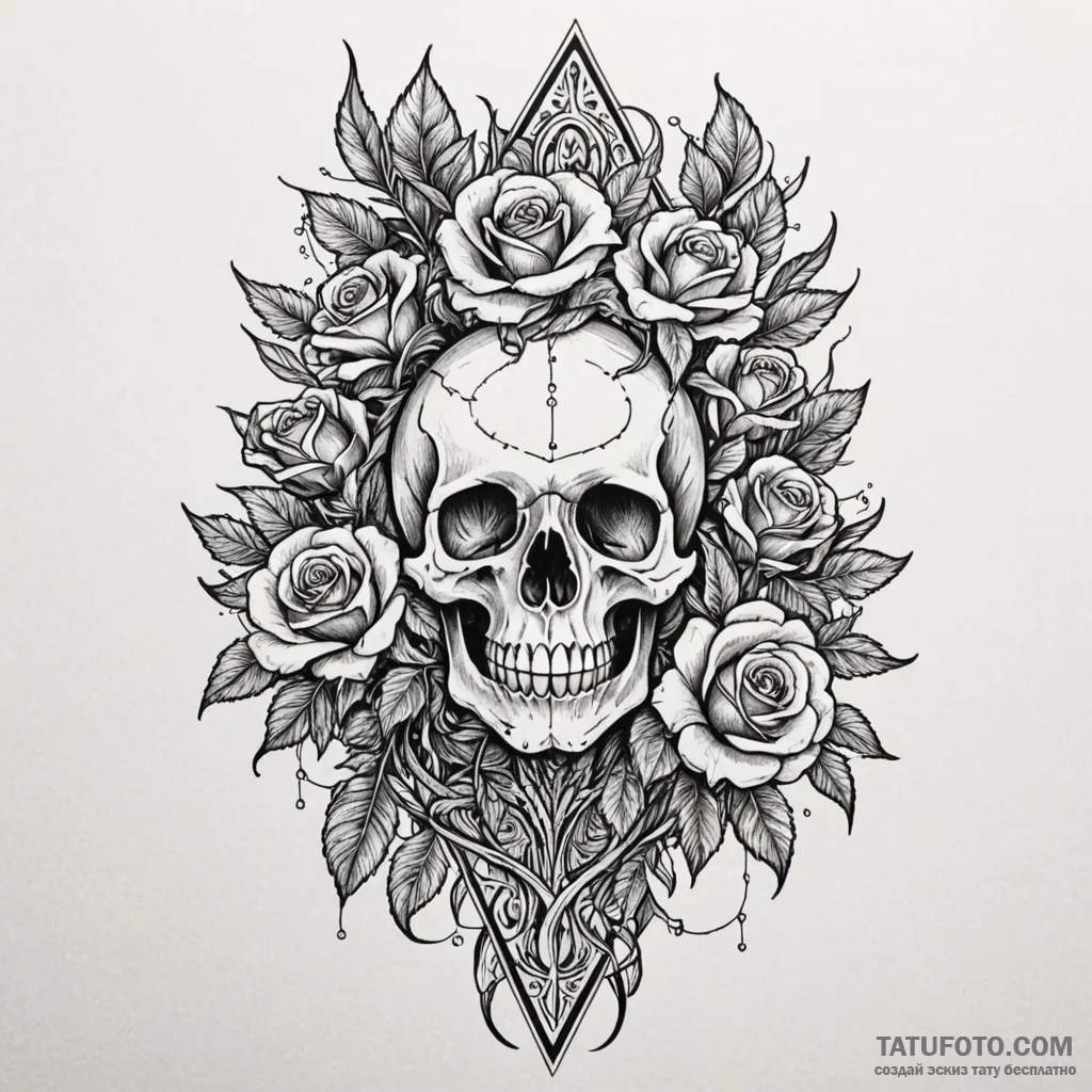 Nymph dagger beneath spectral bloom, artistic... - эскиз тату (№1750227800_0, 18.06.2025 06:23) — Tatufoto.com