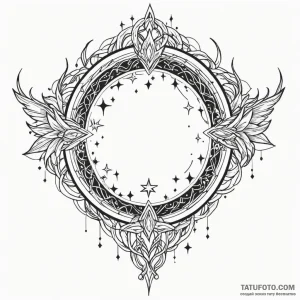 Jagged mirror swallowing stars, tattoo drawin... - эскиз тату (№1750228253_0, 18.06.2025 06:30) — Tatufoto.com