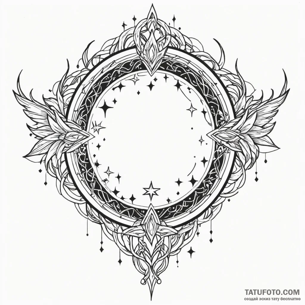 Jagged mirror swallowing stars, tattoo drawin... - эскиз тату (№1750228253_0, 18.06.2025 06:30) — Tatufoto.com