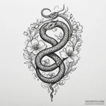 Hollow serpent beneath celestial bloom, tatto… — эскиз тату (№1750228447_0, 18.06.2025 06:34) — Tatufoto.com