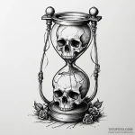 A memento mori still life (skull, hourglass,… — эскиз тату (№1750230909_0, 18.06.2025 07:15) — Tatufoto.com