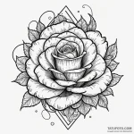 Rose quartz beneath spectral sea, ink illustr… — эскиз тату (№1750230973_0, 18.06.2025 07:16) — Tatufoto.com