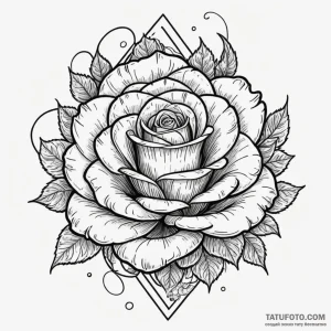Rose quartz beneath spectral sea, ink illustr... - эскиз тату (№1750230973_0, 18.06.2025 07:16) — Tatufoto.com
