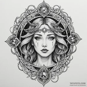 Oracle ring devouring starlight, tattoo drawi... - эскиз тату (№1750231299_0, 18.06.2025 07:21) — Tatufoto.com