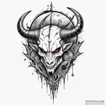 Horned helm beneath shattered moon, tattoo dr… — эскиз тату (№1750232083_0, 18.06.2025 07:34) — Tatufoto.com