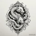 W, artistic tattoo sketch, moderately detaile… — эскиз тату (№1750232149_0, 18.06.2025 07:35) — Tatufoto.com