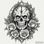 Iron maiden with roses growing from within, i… — эскиз тату (№1750232215_0, 18.06.2025 07:36) — Tatufoto.com