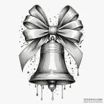 A classic bell with a ribbon, celebration,, a… — эскиз тату (№1750233186_0, 18.06.2025 07:53) — Tatufoto.com