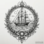 O, artistic tattoo sketch, black and white sk… — эскиз тату (№1750233699_0, 18.06.2025 08:01) — Tatufoto.com