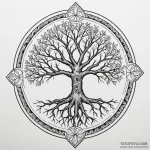 Desolate tree with bone roots, concept art fo… — эскиз тату (№1750233763_0, 18.06.2025 08:02) — Tatufoto.com
