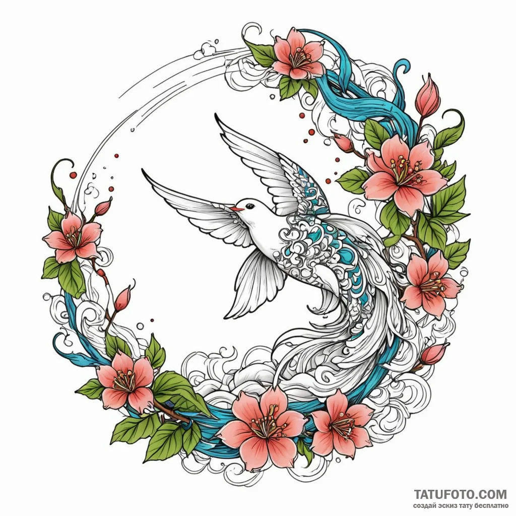 Dove, tattoo drawing outline, highly detailed... - эскиз тату (№1750234280_0, 18.06.2025 08:11) — Tatufoto.com
