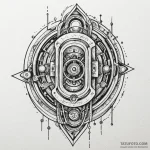 Flux capacitor diagram, intricate and glowing… — эскиз тату (№1750235642_0, 18.06.2025 08:34) — Tatufoto.com