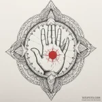 Spectral hand reaching through mirror, tattoo… — эскиз тату (№1750235771_0, 18.06.2025 08:36) — Tatufoto.com