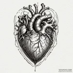 Ribcage opened like a locket to show a clockw… — эскиз тату (№1750236618_0, 18.06.2025 08:50) — Tatufoto.com